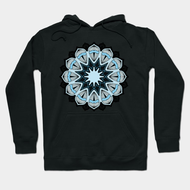 Baby Blue Mandala Hoodie by LloydLegacy2020